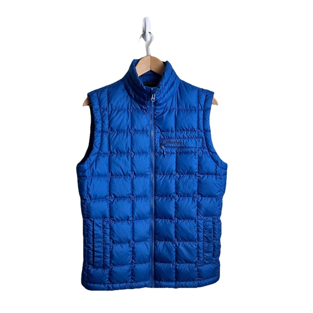Marmot Ajax Down Vest Men’s Small S 600 Blue Puffer Jacket